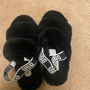 Ugh Oh Yeah Double Strap Flat Sandals Black